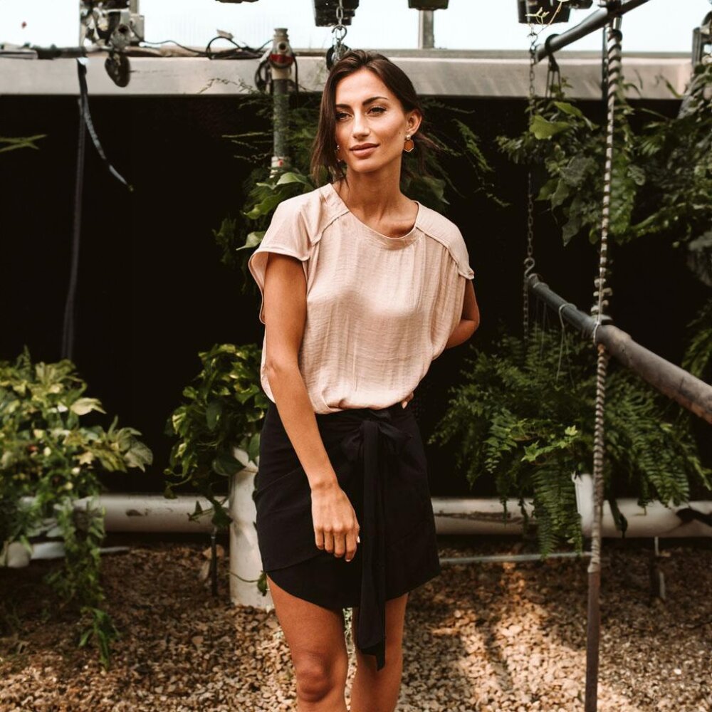 Naked Zebra | Apricot Button Blouse